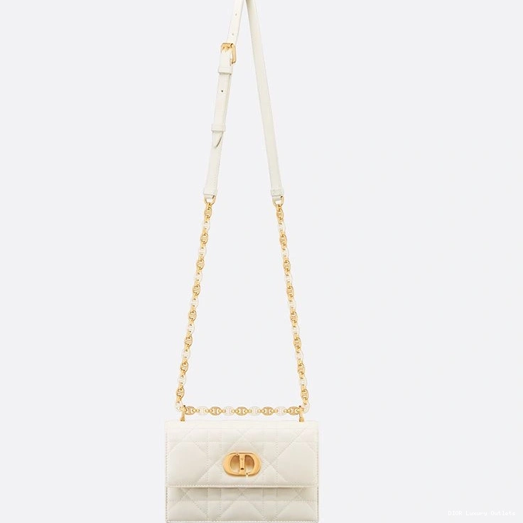 Cheap Mini White Bag Macrocannage Miss Lambskin Caro 0712 Luxury
